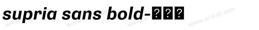 supria sans bold字体转换